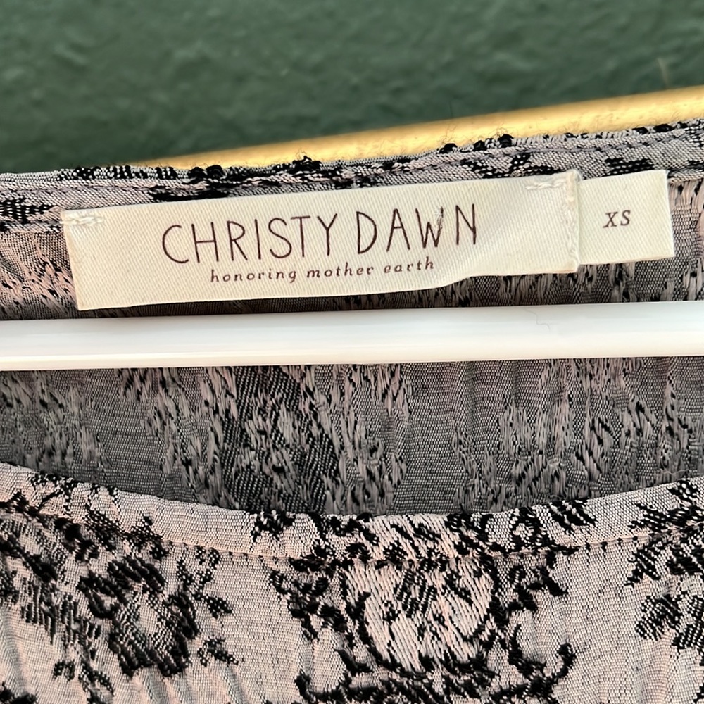 Christy Dawn Mia Dress Deadstock Gray Jacquard XS - Picture 5 of 6